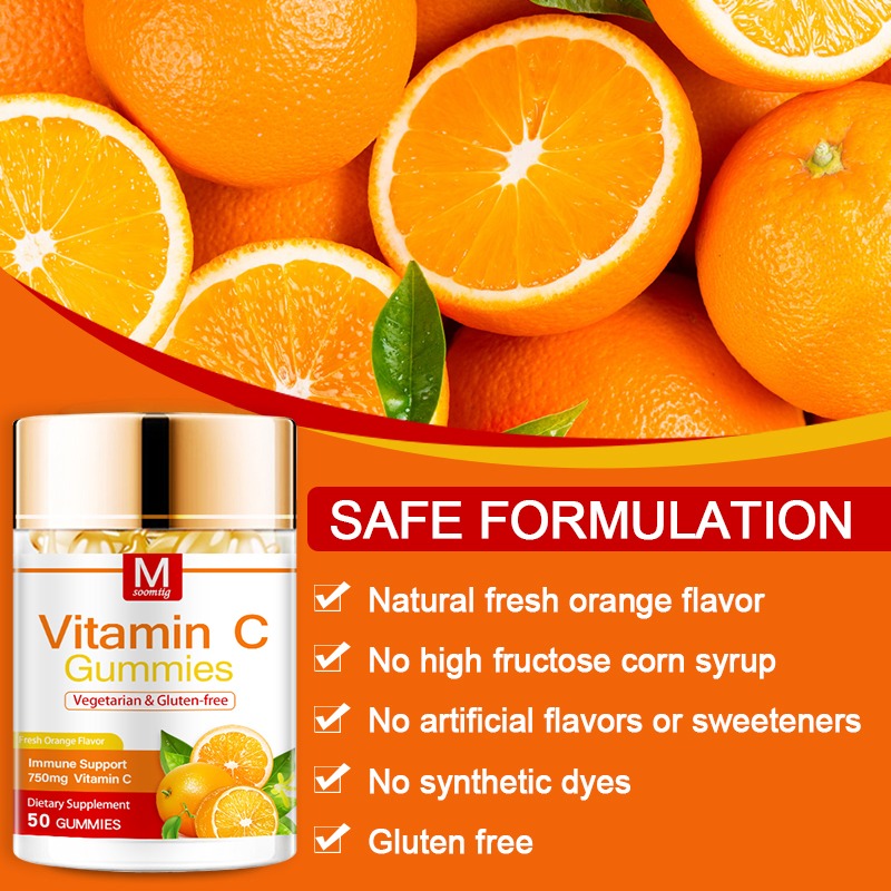 Natural orange extract vitamin C capsules supplement