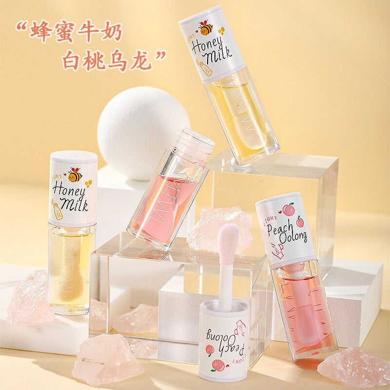 Peach Milk Honey Lip Oil Relieves Dry Moisturizing