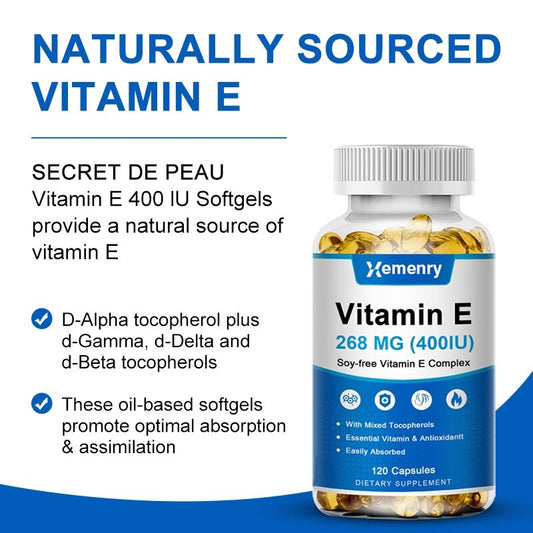 Vitamin E Soft Capsule, Anti-oxidation Delays Skin Aging